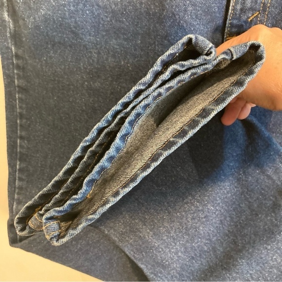 LEVI’S Sz 36 x 30 Orange Tab High Rise Classic Mid Wash Tapered  Leg Jeans - Picture 11 of 12